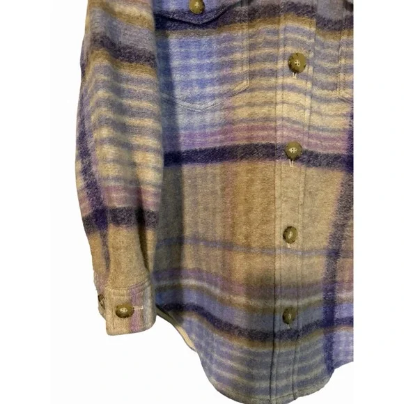 Wilfred Free Aritzia The Ganna Shirt Jacket Elaine Violet Purple Women's Size M - Picture 7 of 13